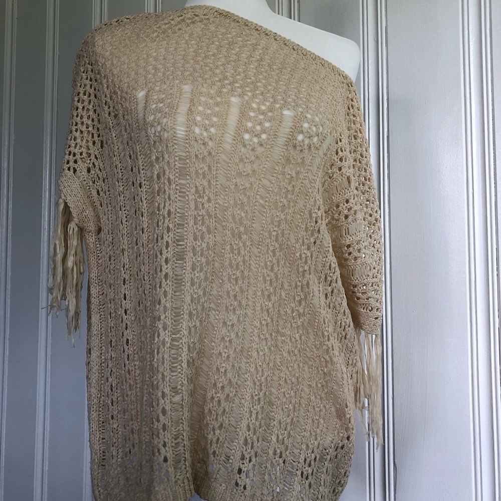 BRAND NEW with tags Fringe sleeve woven top